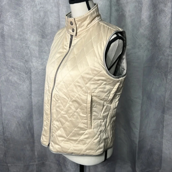Ralph Lauren Gold & Silver Reversible Quilted Vest with Pockets - size PL - Picture 9 of 16